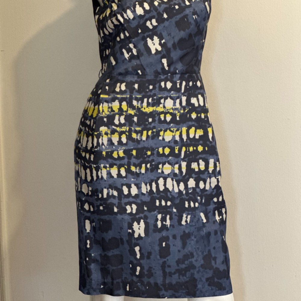 Lida Baday VINTAGE DRESS, Size 6 Blues, Yellows, Black & White.....